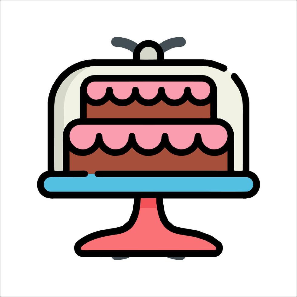 Cake icon illustration vector