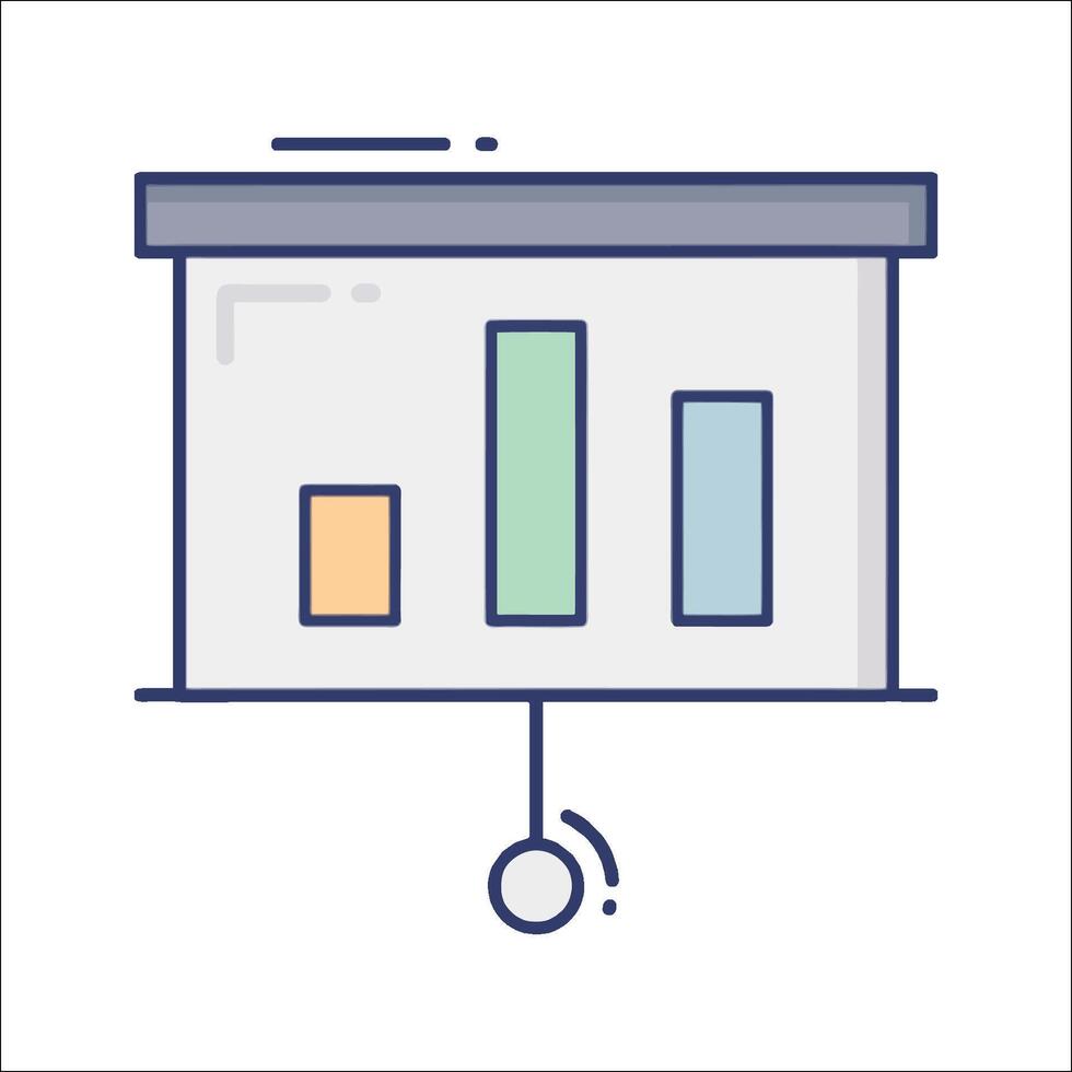 A bar chart icon with a bar chart on it vector