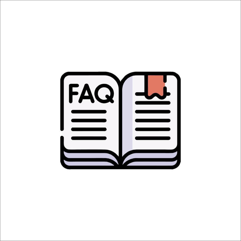 Faq icon illustration vector