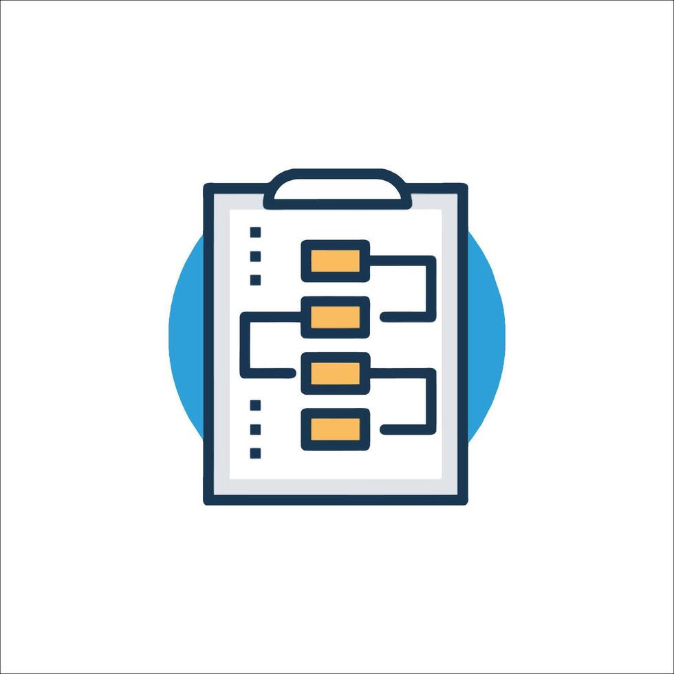 A clipboard with a list of items on it vector
