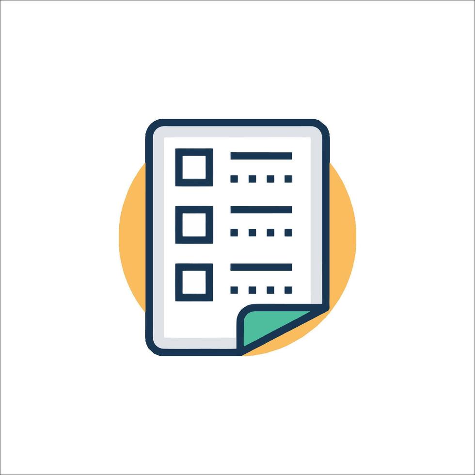 A checklist icon with a check box on it vector