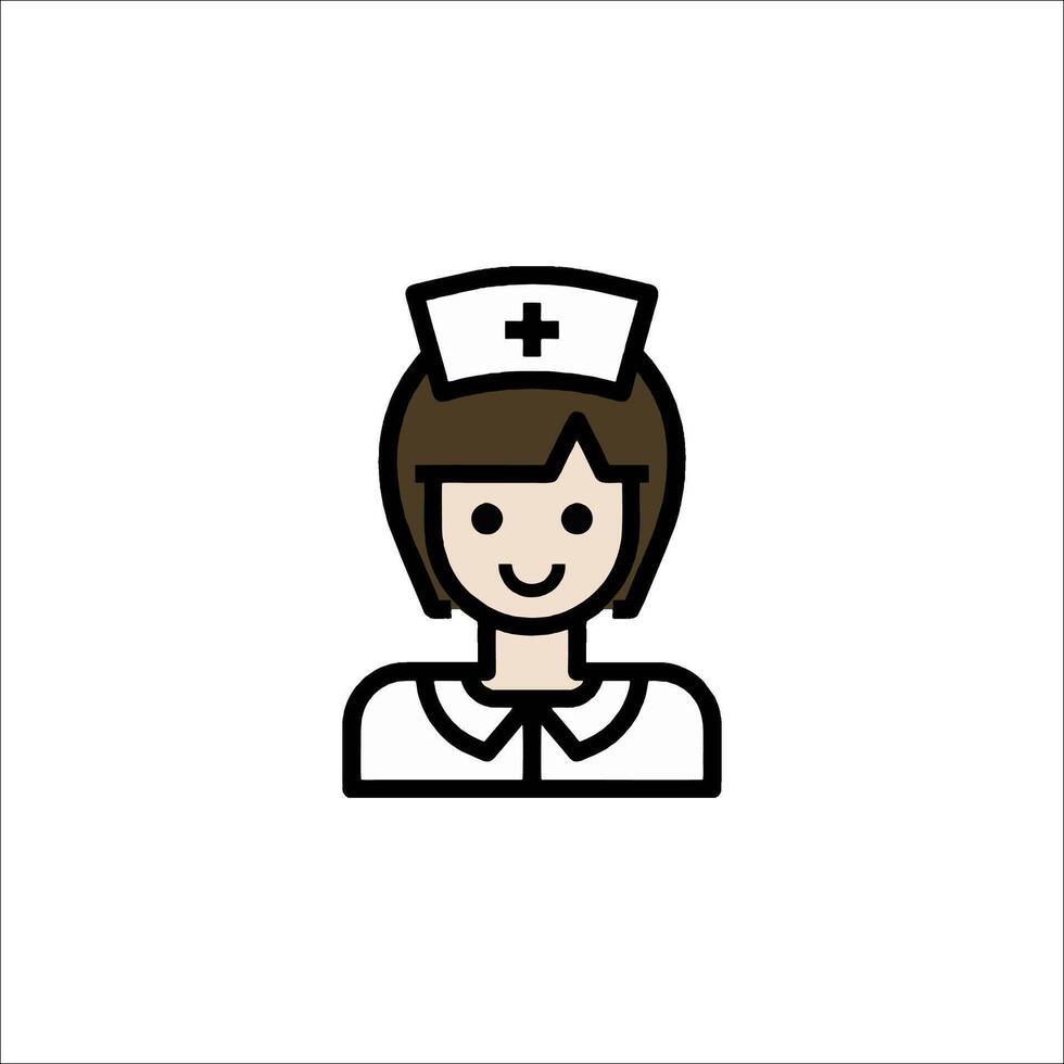 A nurse icon with a white background vector