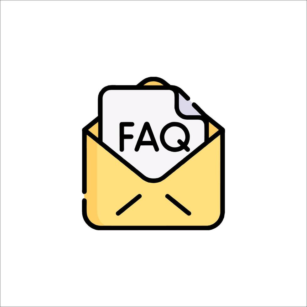 Faq email icon vector