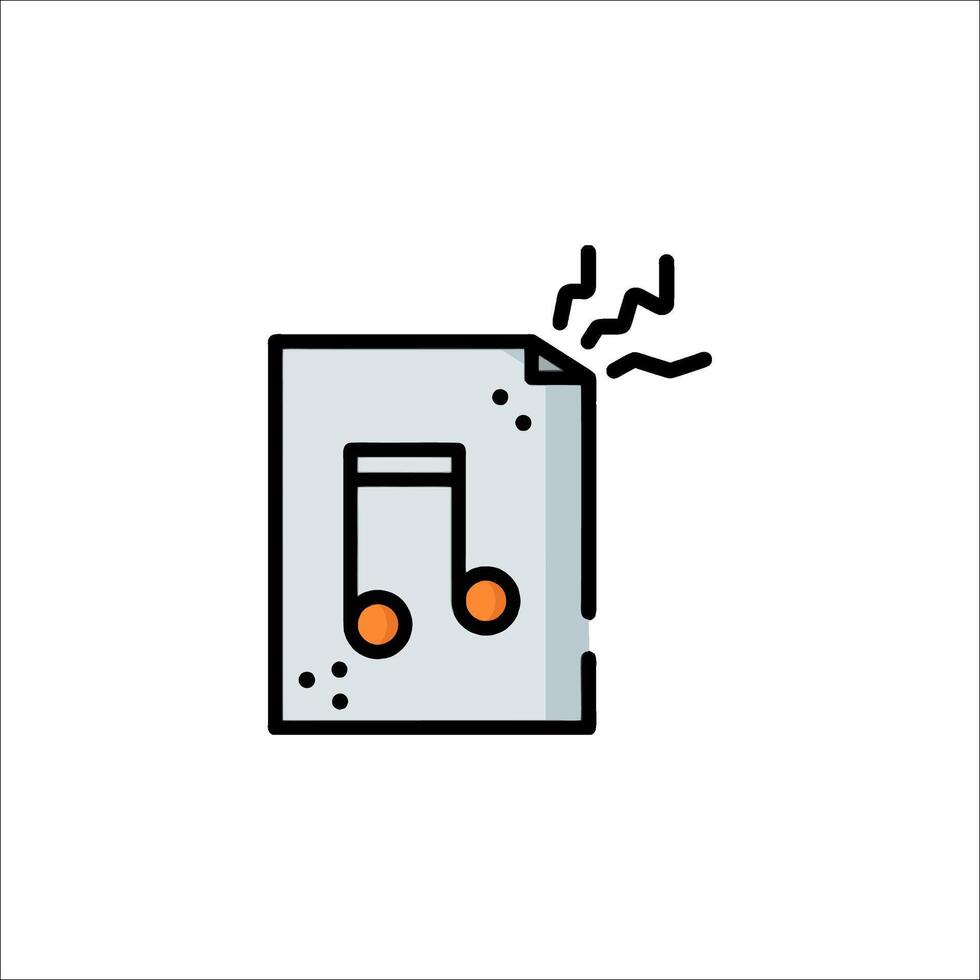 Music note icon illustration vector