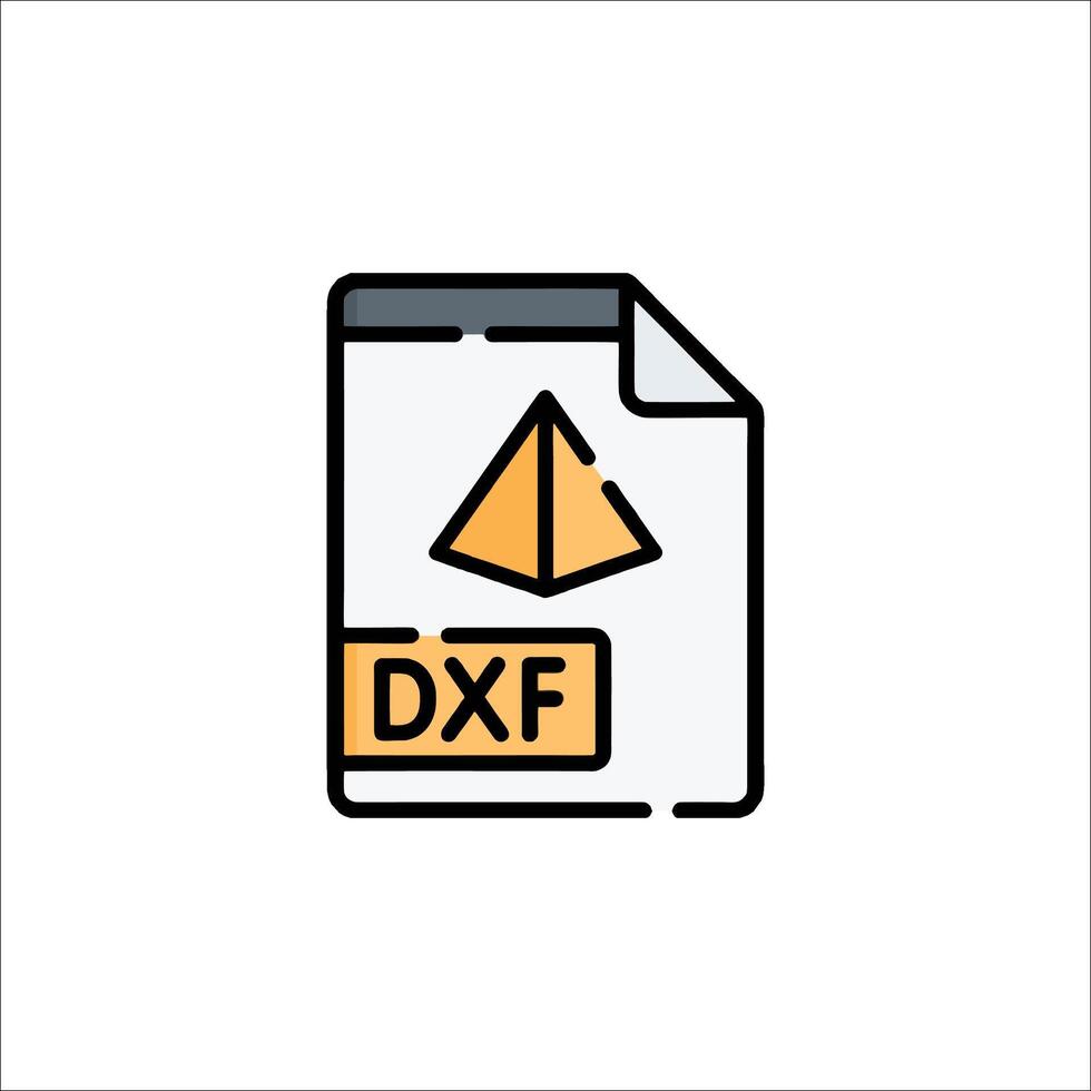 Dxf file icon illustration vector