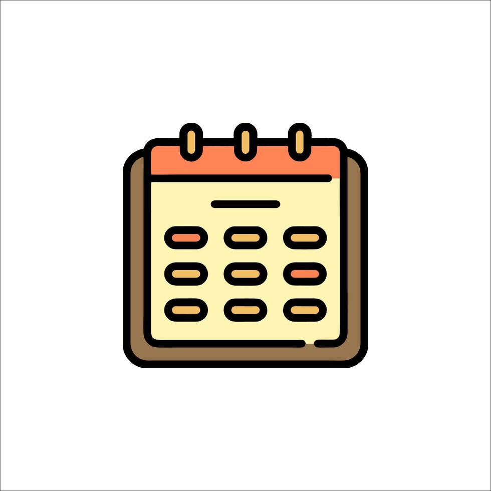 Calendar icon illustration vector