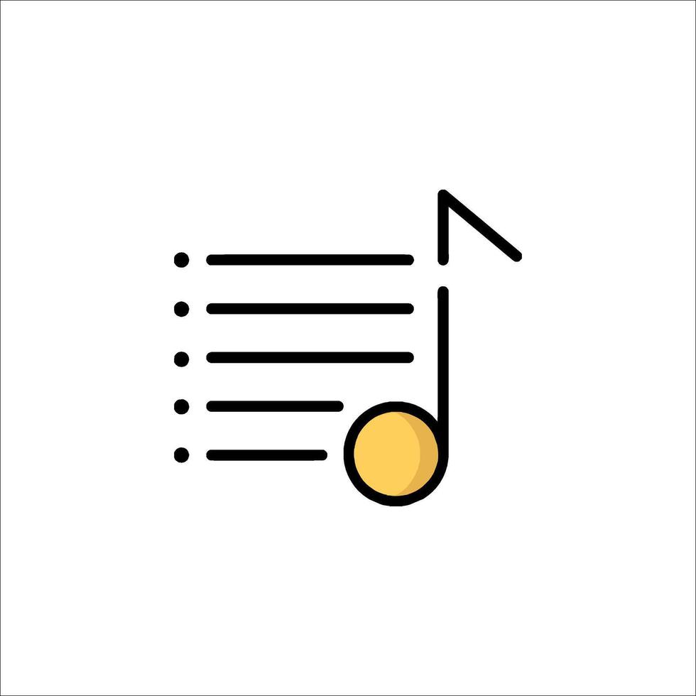 Music note icon illustration vector