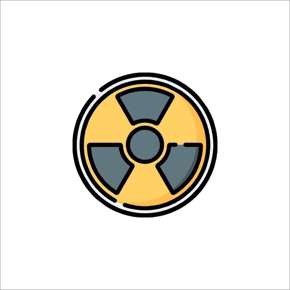 A radioactive symbol on a white background vector