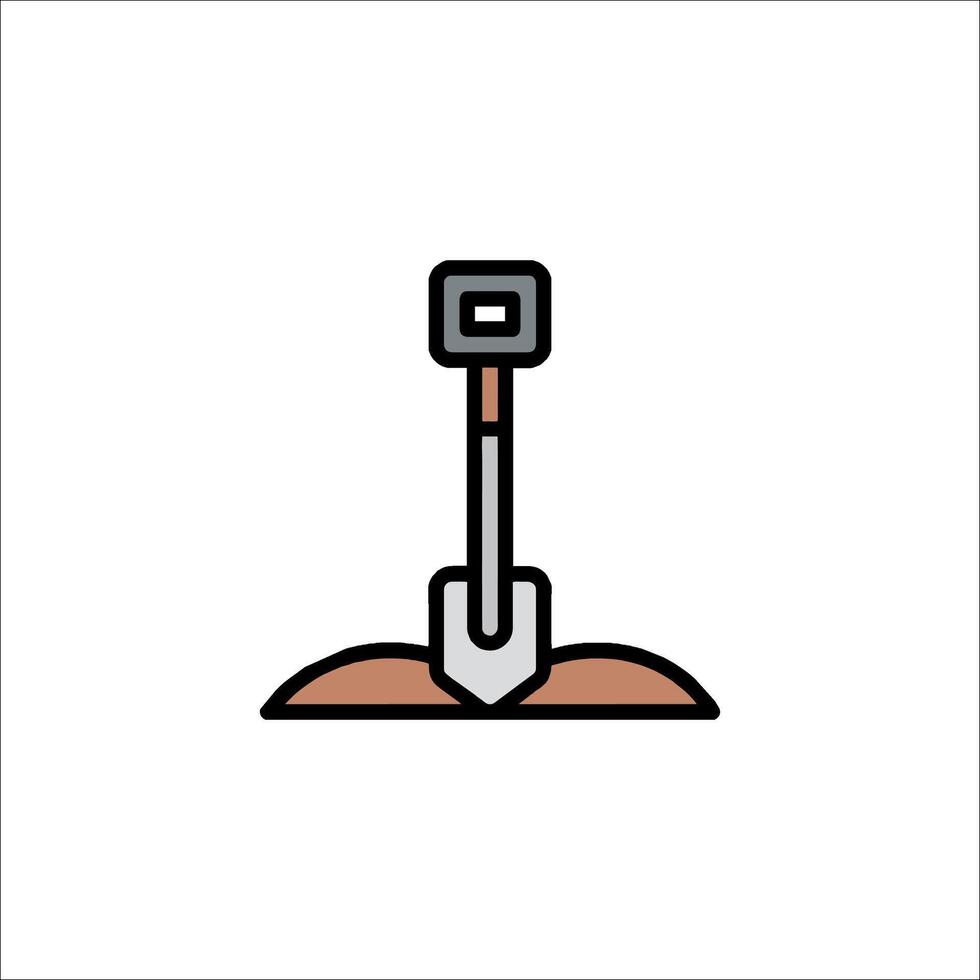 A shovel with a shovel on top of it vector