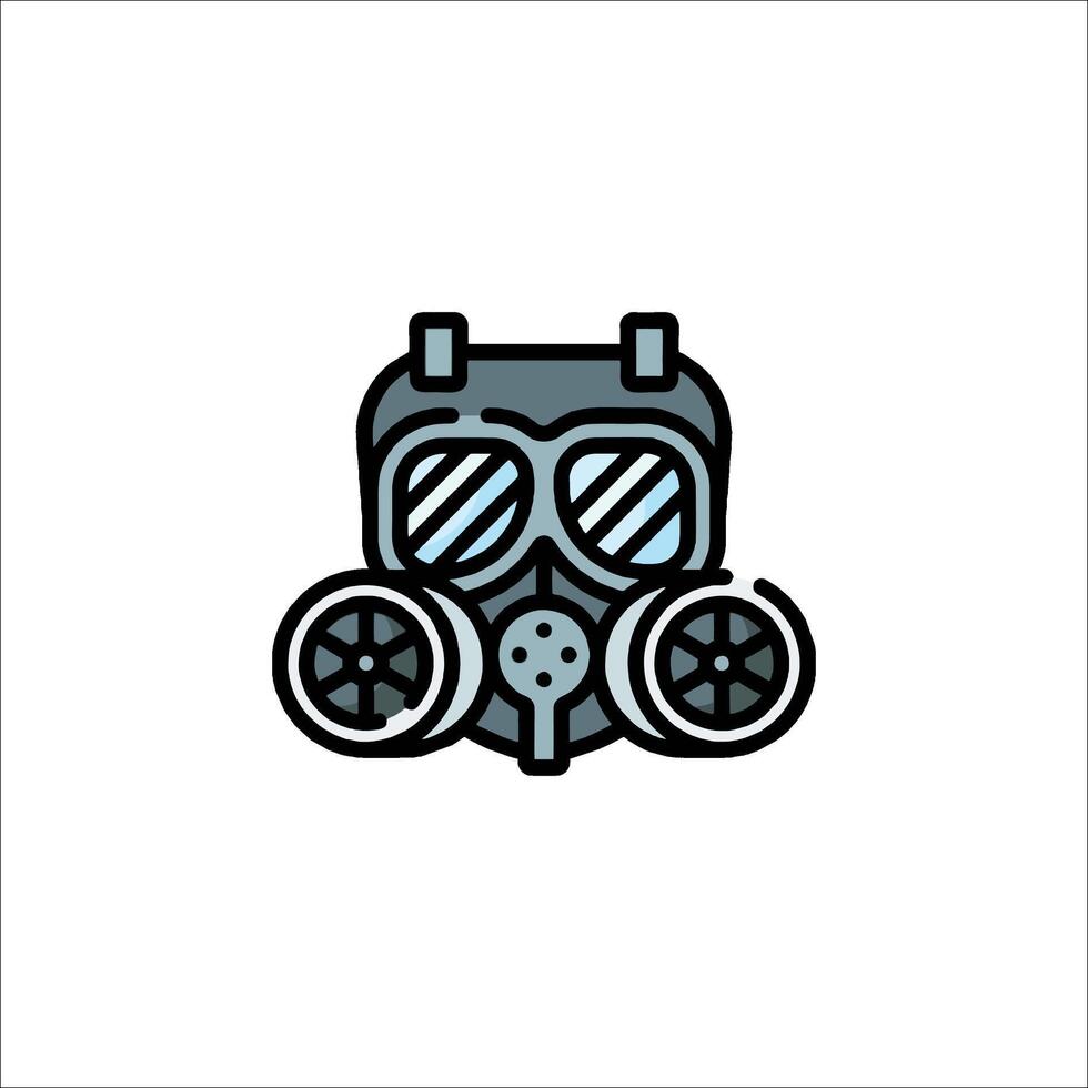 A gas mask icon on a white background vector