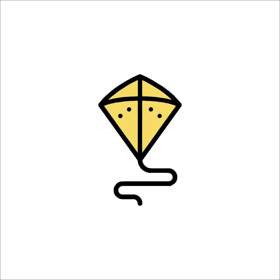 A kite icon in a line style vector