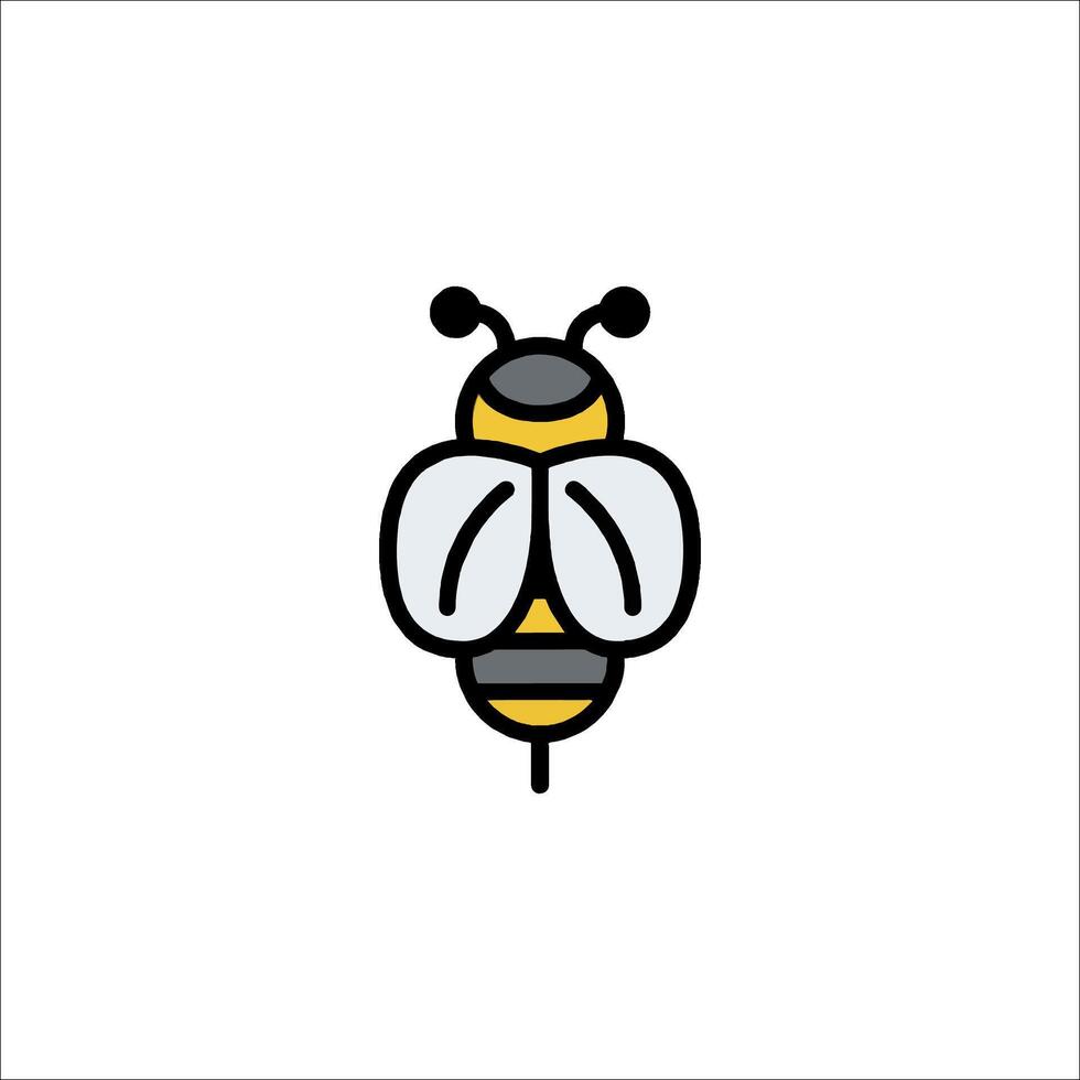 A bee icon on a white background vector