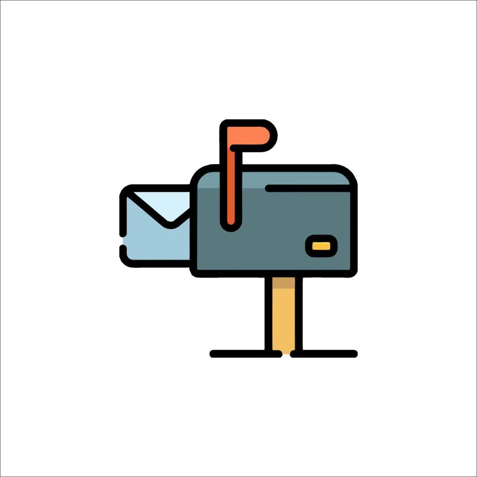 Mailbox icon illustration vector