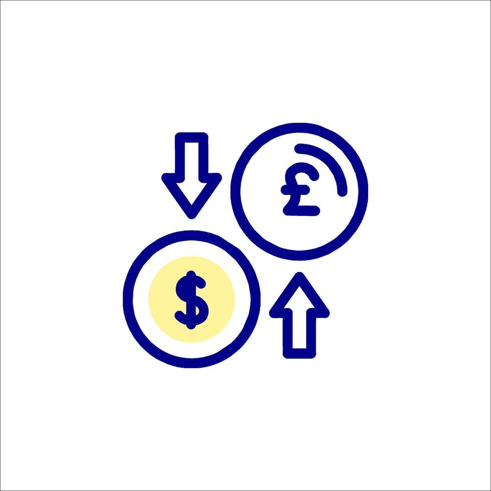 Money exchange icon illustration vector