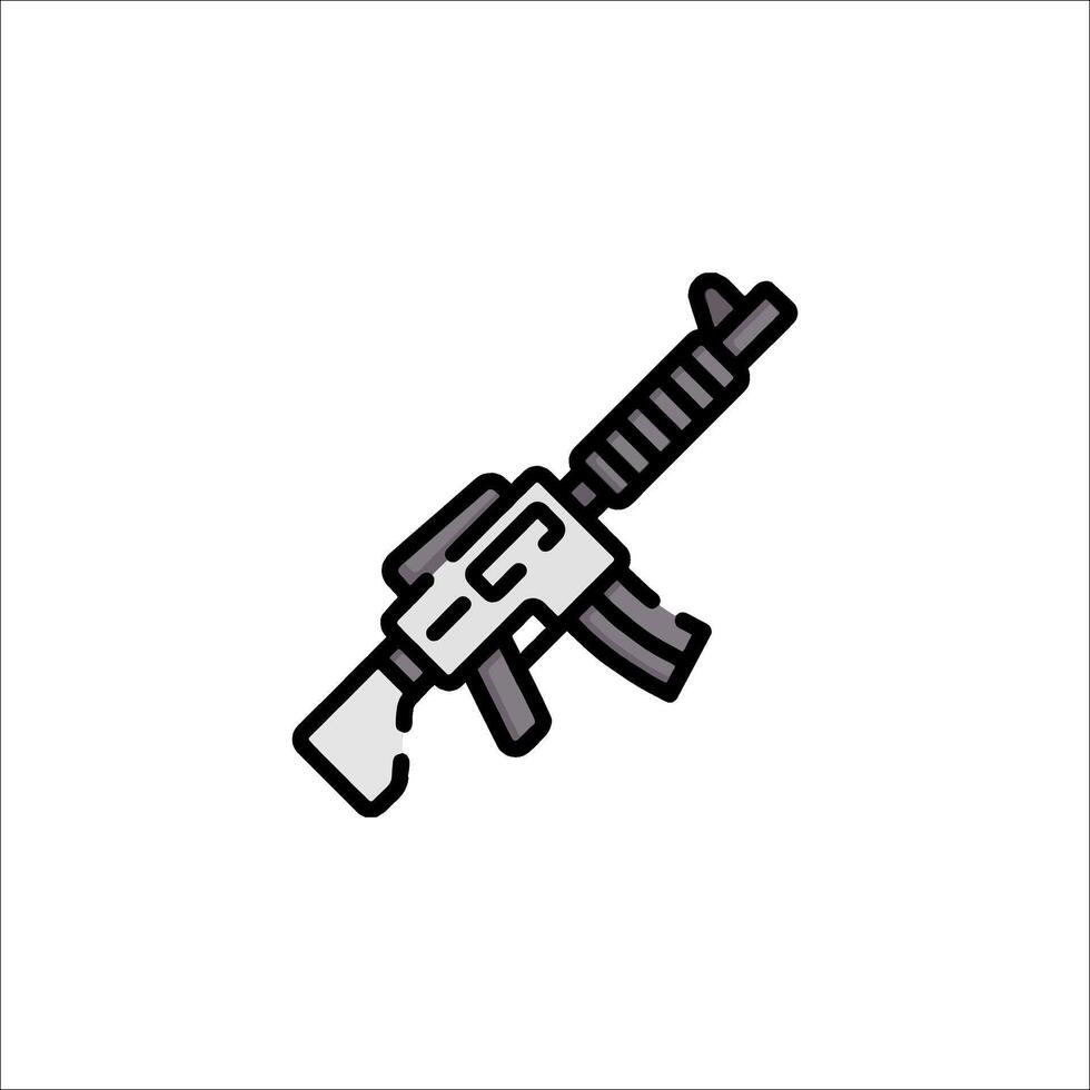 An icon of a gun on a white background vector
