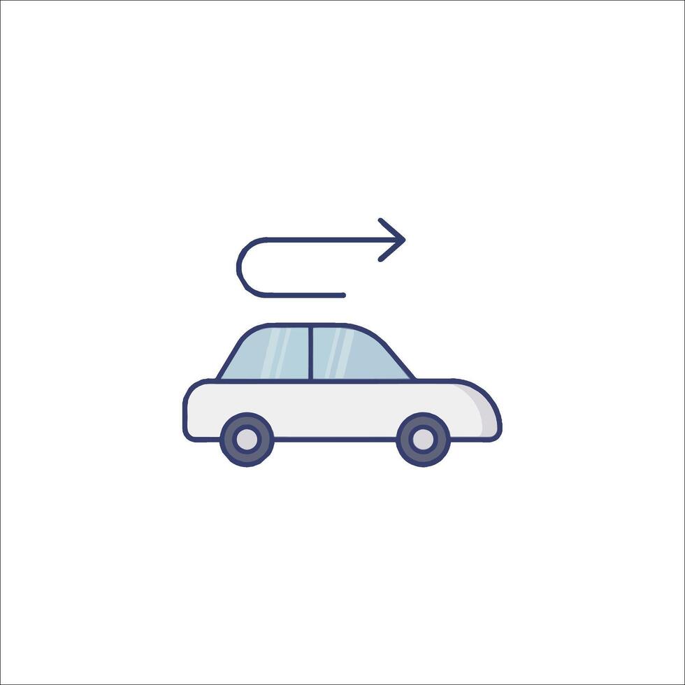 A car with an arrow pointing up on it vector