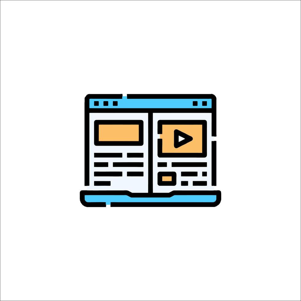 A web page with a icon vector