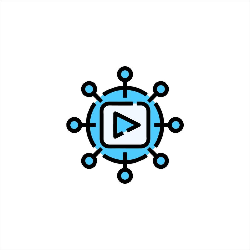 A player icon with a circle around it vector