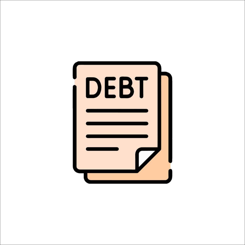 Debt icon illustration vector