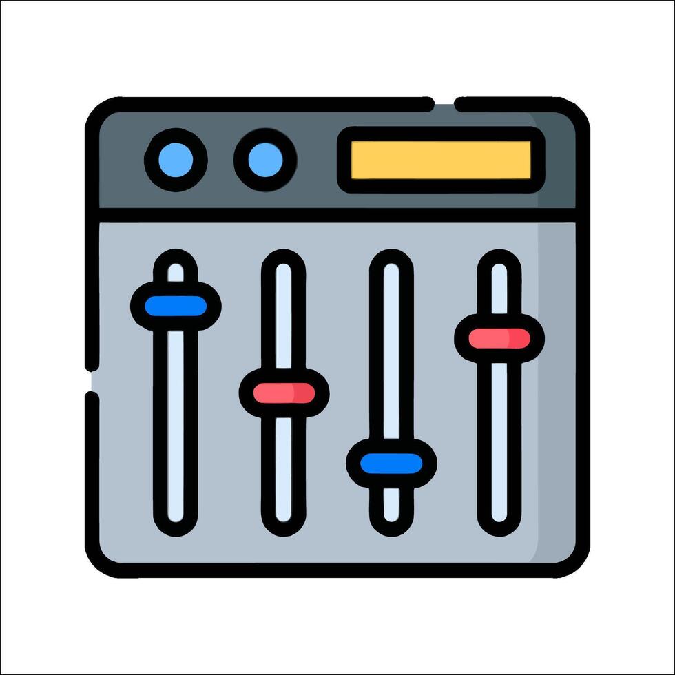 A mixer icon on a white background vector