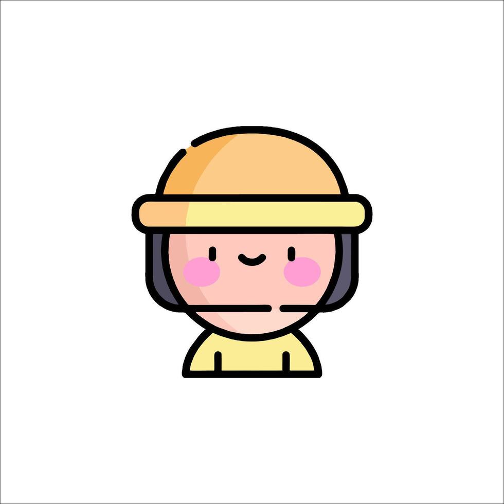 A cartoon character wearing a hat vector