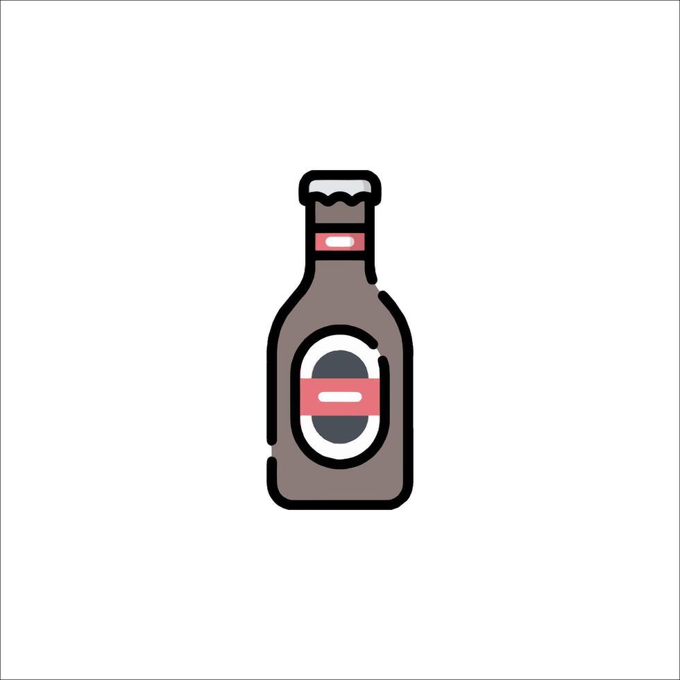 A beer bottle icon on a white background vector