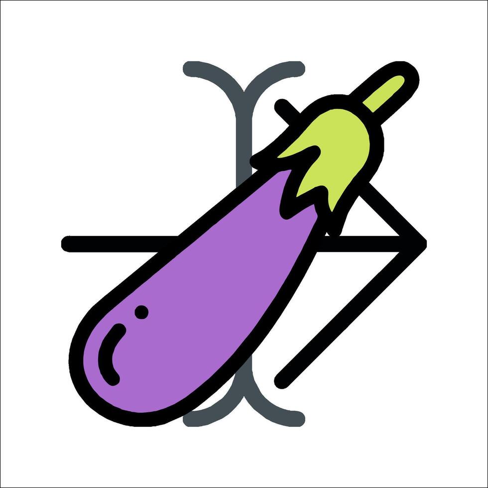 An eggplant with a bow and arrow on it vector