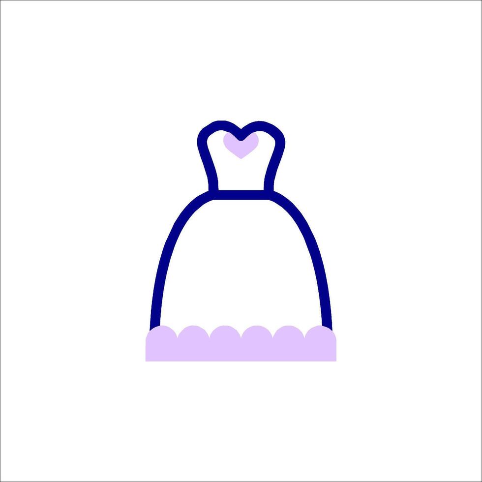 A dress icon on a white background vector