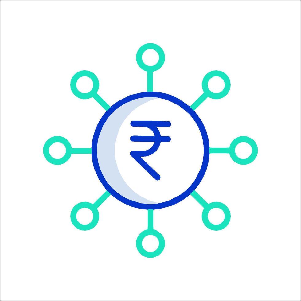 Indian rupee currency symbol vector