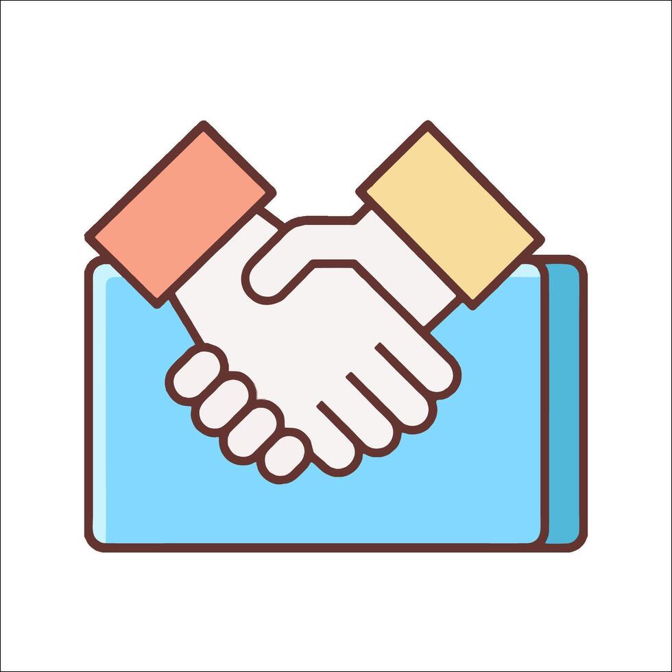 Handshake icon illustartion vector