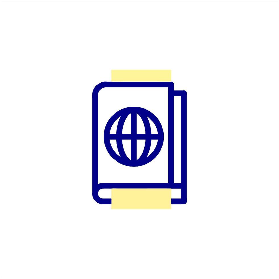 A globe icon on a book vector