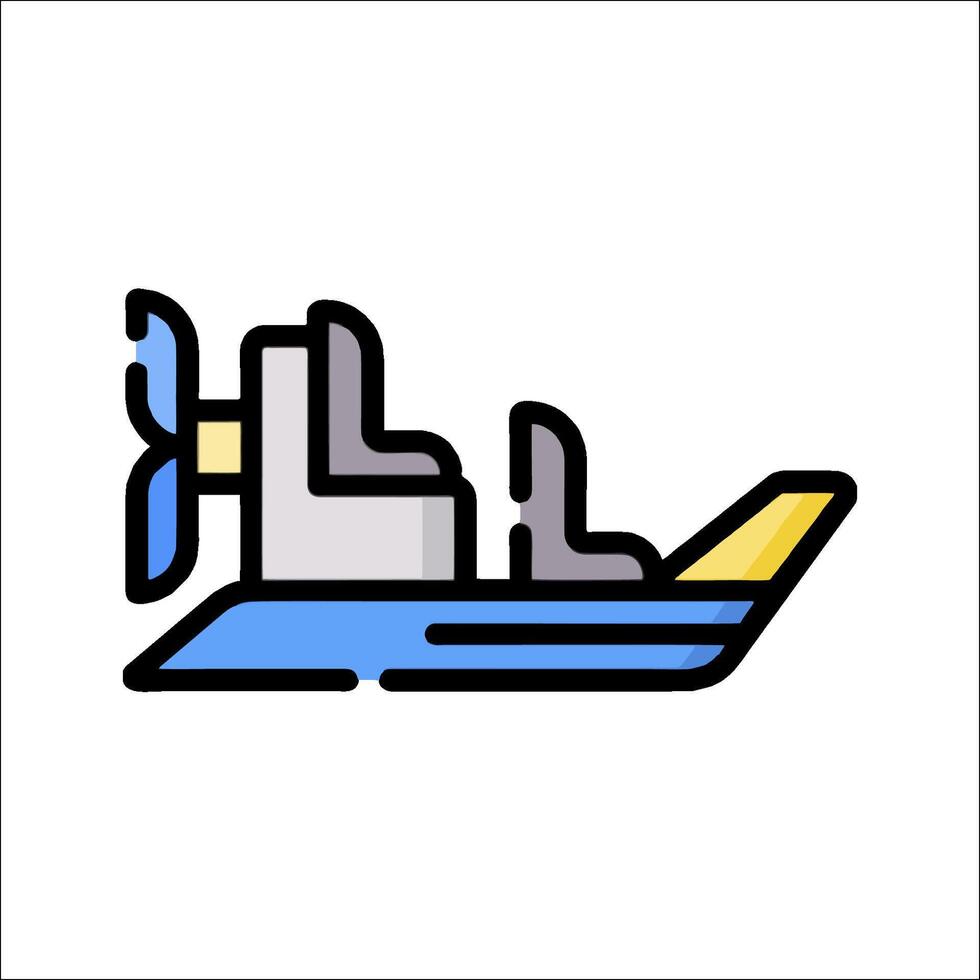 A boat with a propeller on it vector