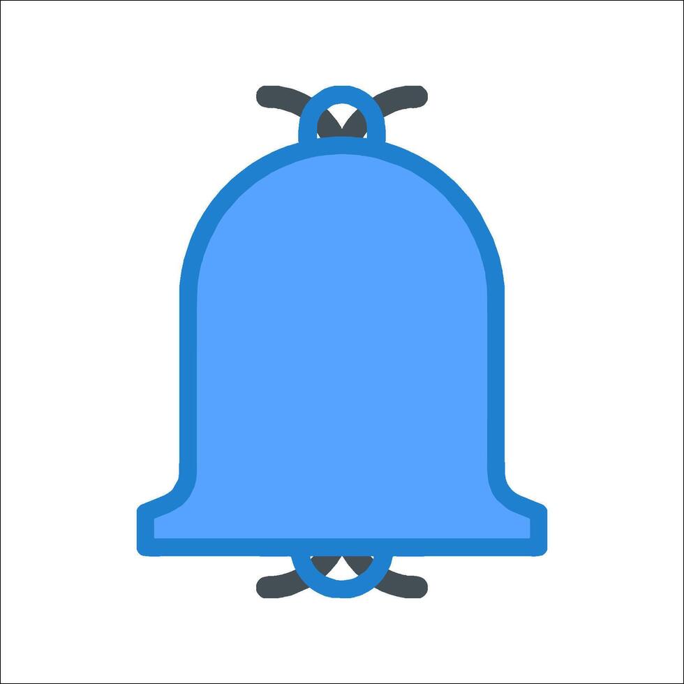 A blue bell icon on a white background vector