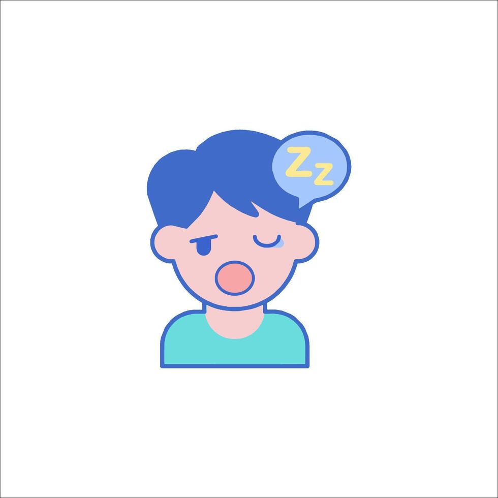 A man with a speech bubble above his head vector