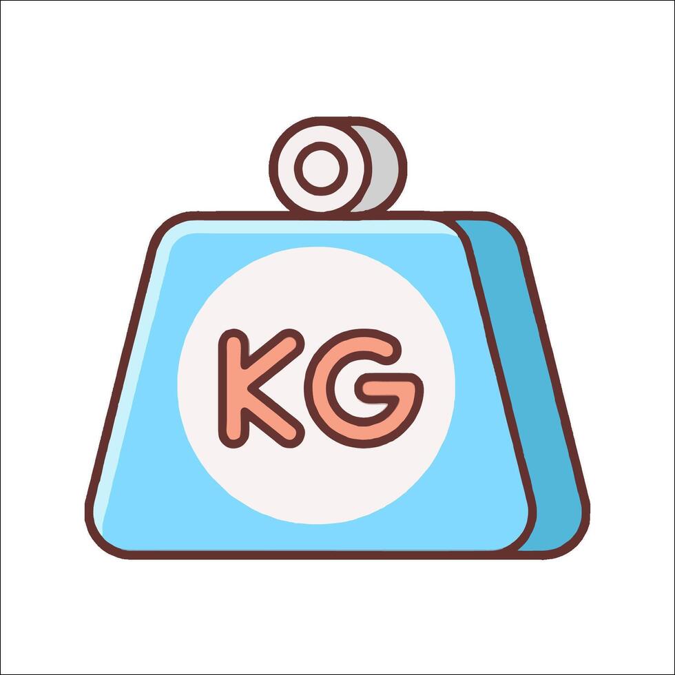 Kg weight scale icon illustration vector
