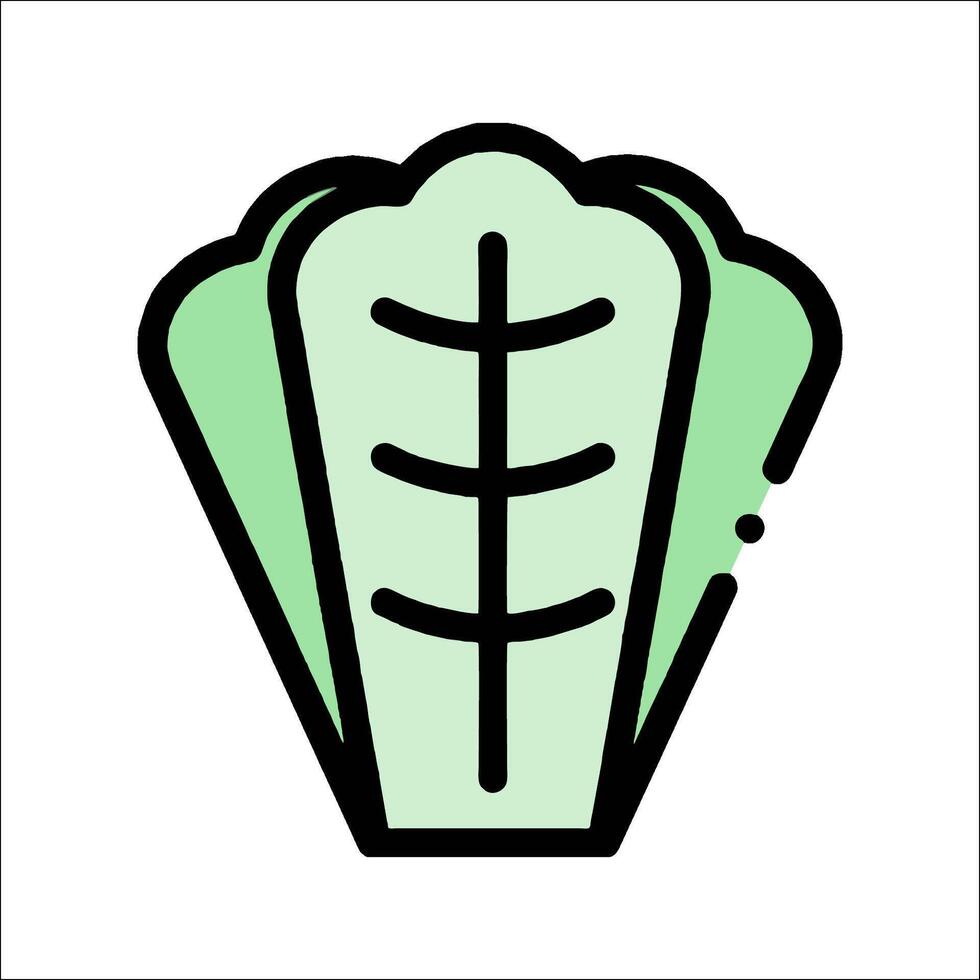 A green vegetable icon on a white background vector