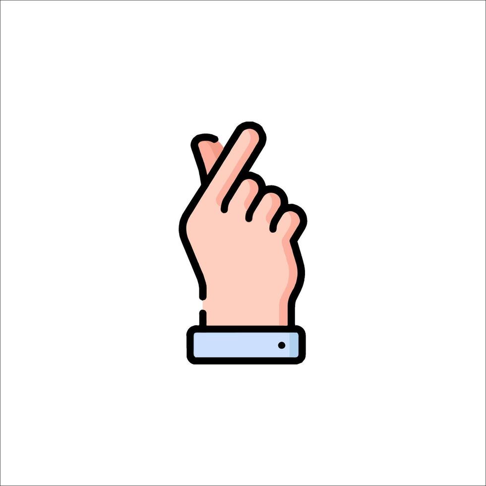A hand with a finger up and a finger pointing vector