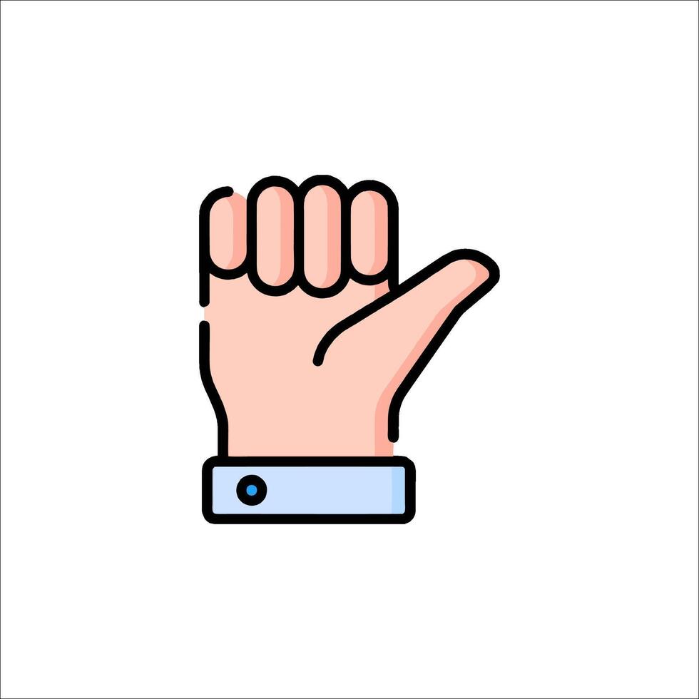 A hand with a finger up and a thumbs up vector