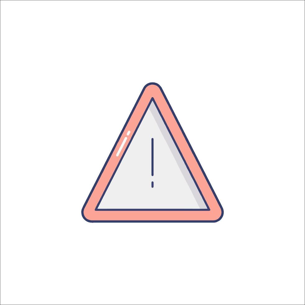 Warning triangle icon illustration vector