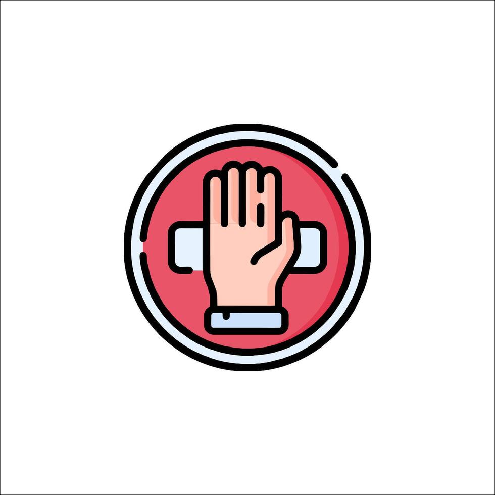 Stop sign icon illustration vector