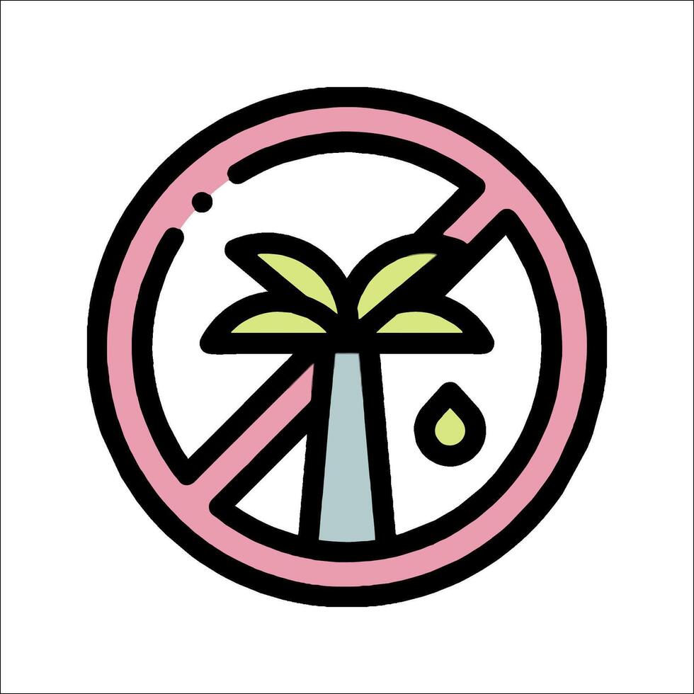 No palm oil sign vector