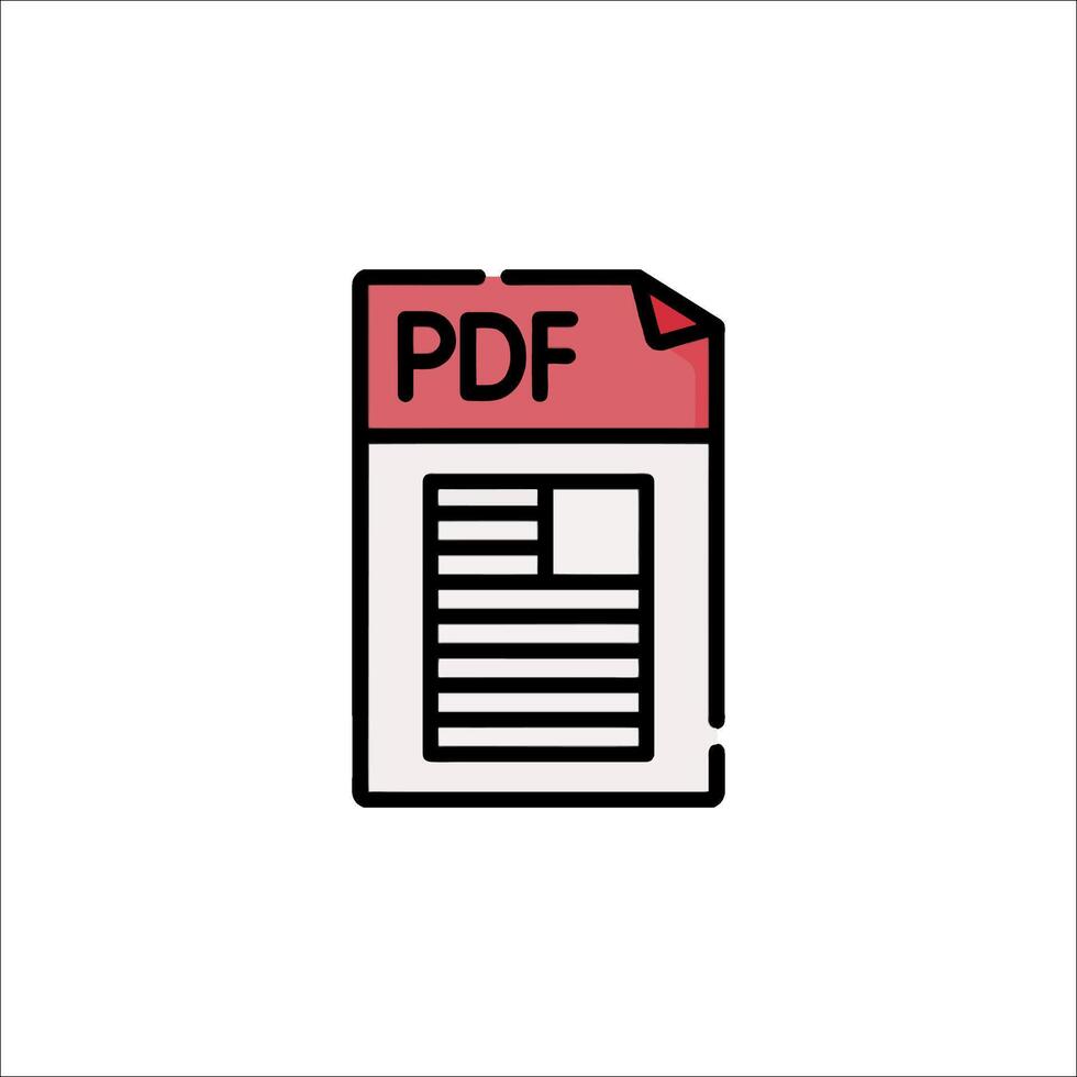 Pdf icon illustration vector