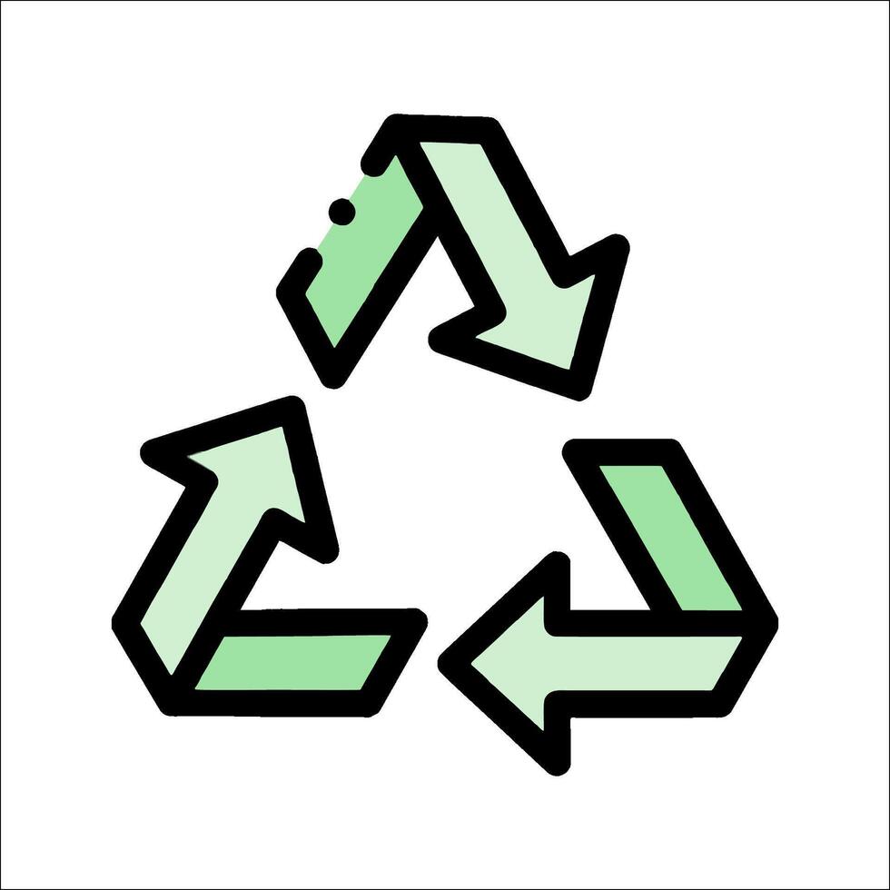 Recycle icon illustration vector