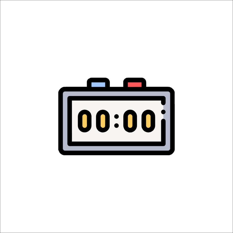 A clock icon on a white background vector