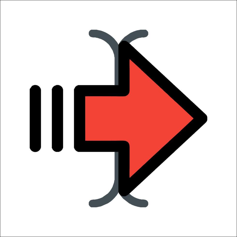 An arrow pointing to the right on a white background vector