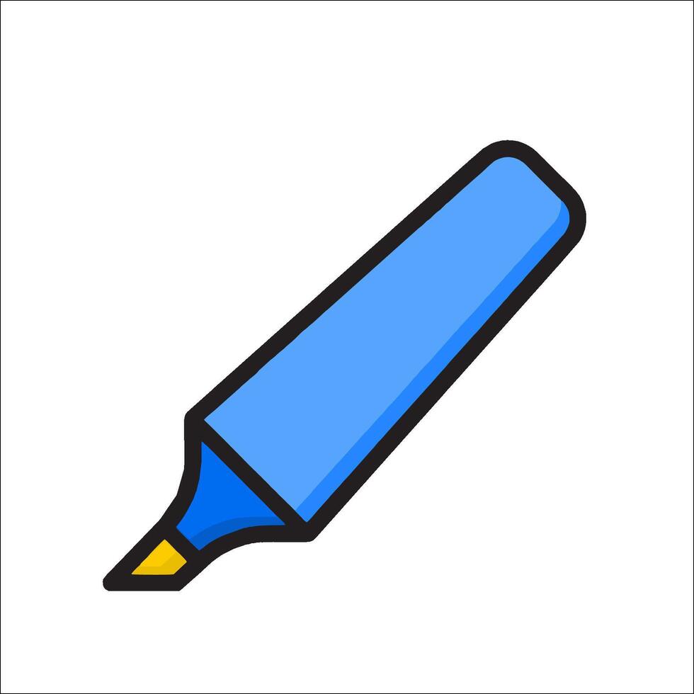 A blue pen icon on a white background vector