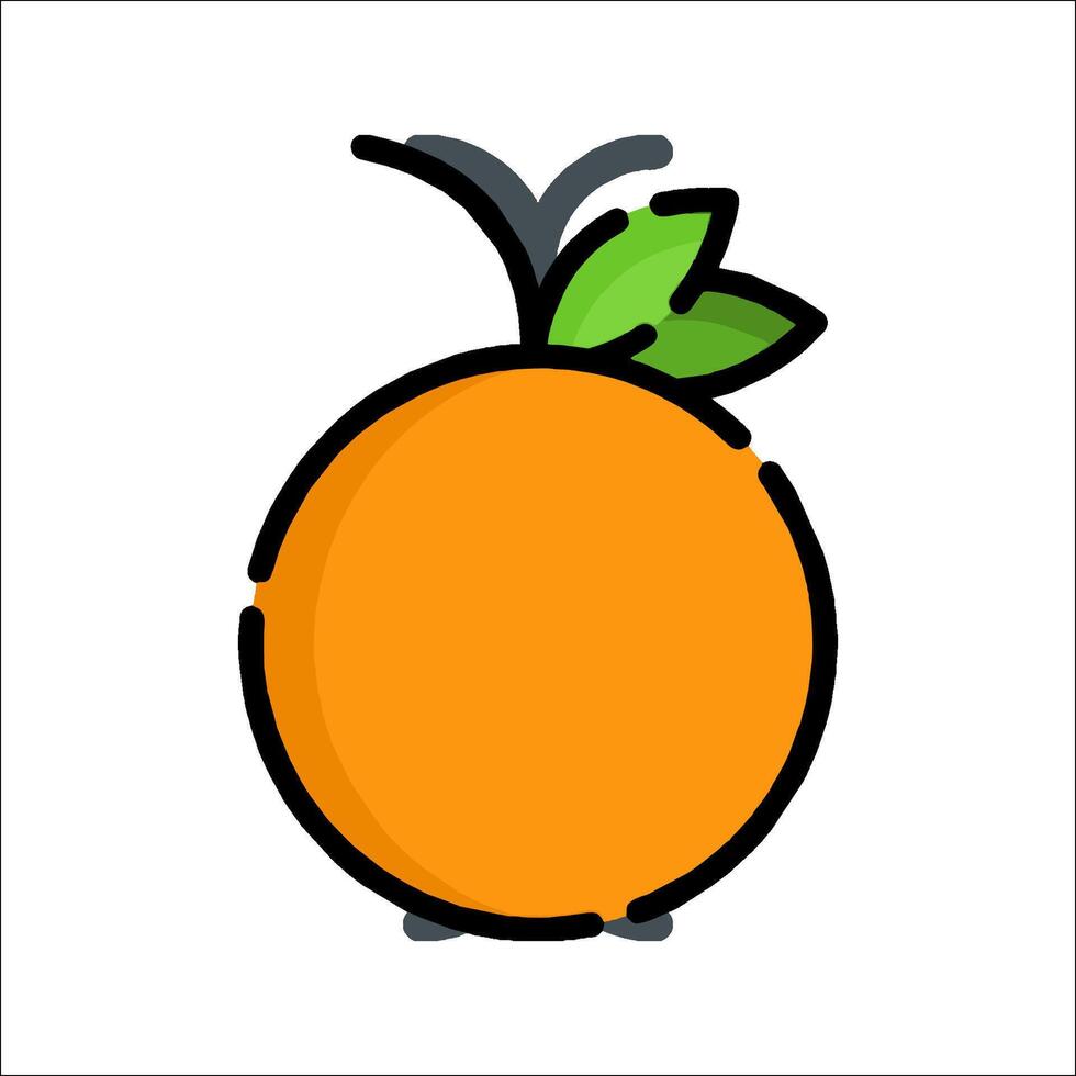 Orange fruit icon illustration vector