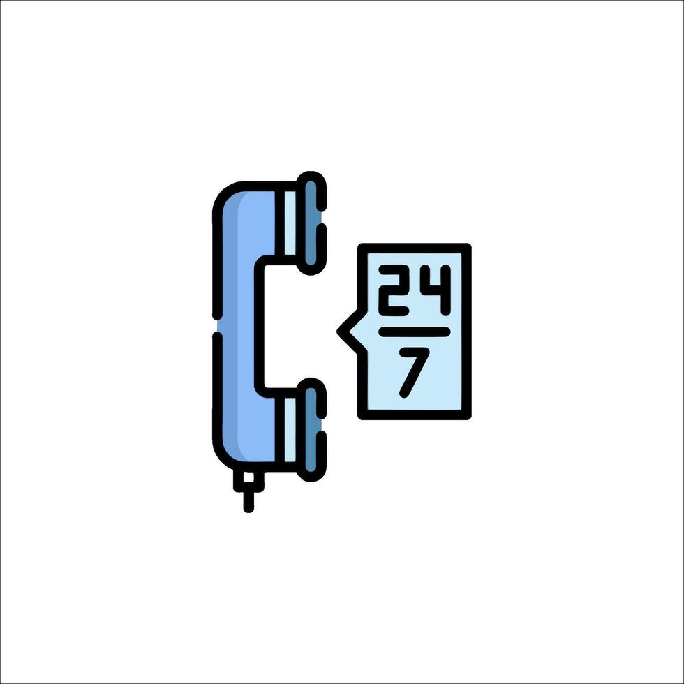 A phone icon with a phone number and a calendar vector