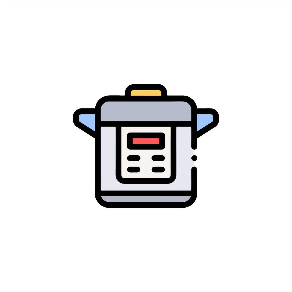 A cooking pot icon on a white background vector