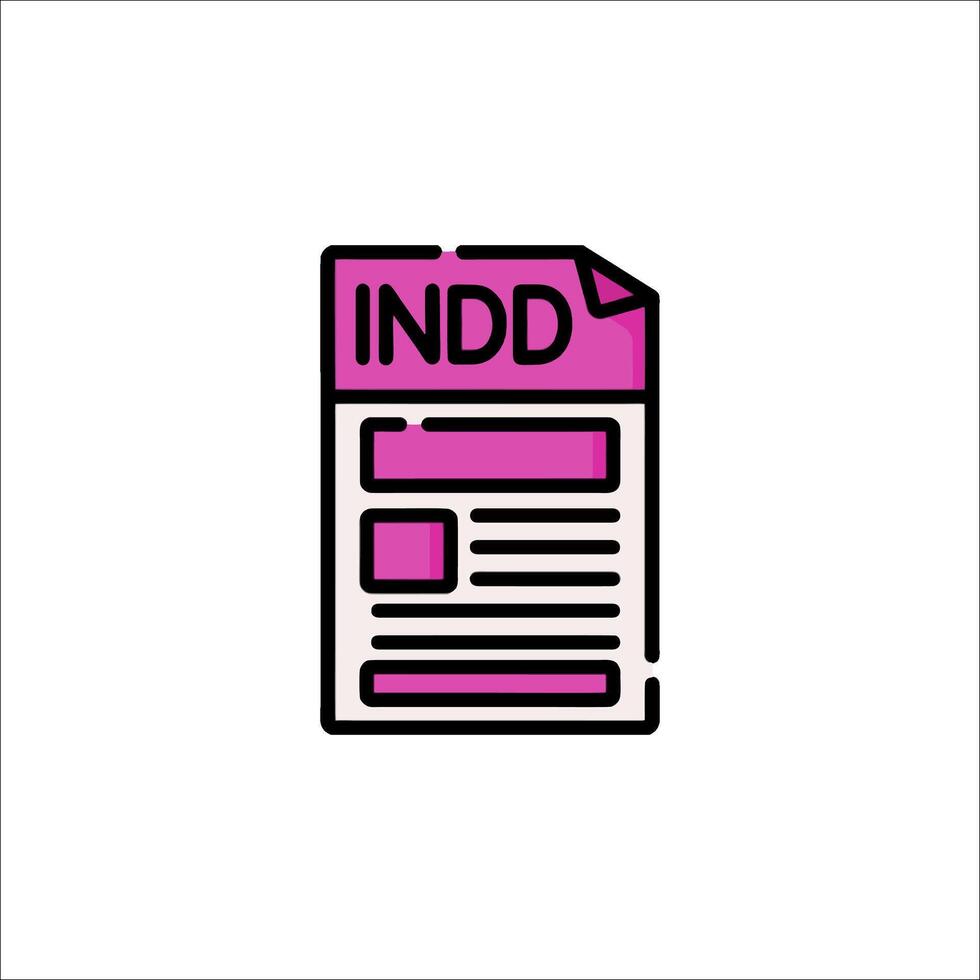 Indd icon illustration vector